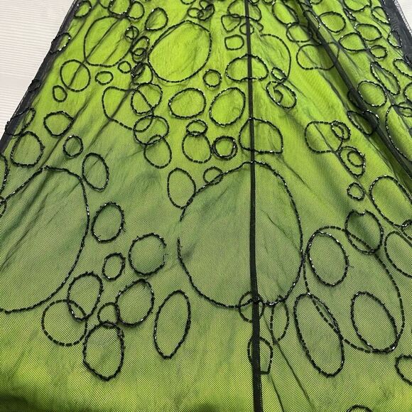 Cassandra Stone Y2k 90s Green Black Beaded Dress Size 6 Read Description - Picture 12 of 13